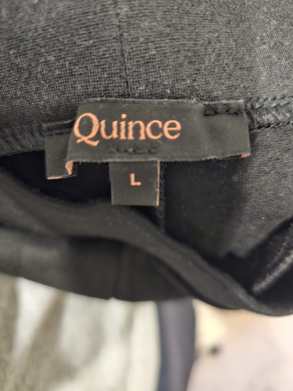 Quince Ultra-Stretch Ponte Wide Leg Pants – Black – L Regular - Picture 3 of 4